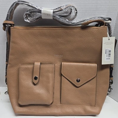 Radley London Light Brow Leather Wilton Way Zippered Crossbody Bag NWT - Image 1 of 4