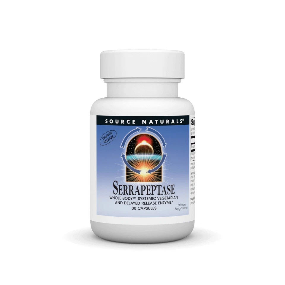 Source Naturals, Inc. Serrapeptase 30 VegCap Foto 1 de 1
