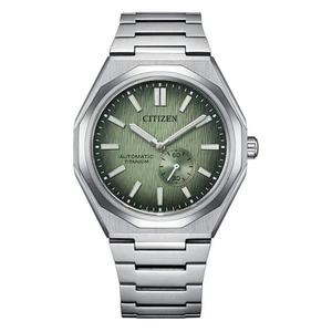 CITIZEN Zenshin 60 NK5020-58X Automatic Green Dial Super Titanium Men's Watch - Picture 1 of 5