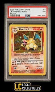 Charizard 4/130 Holo 2000 Base Set 2 PSA 7 NM - Picture 1 of 3