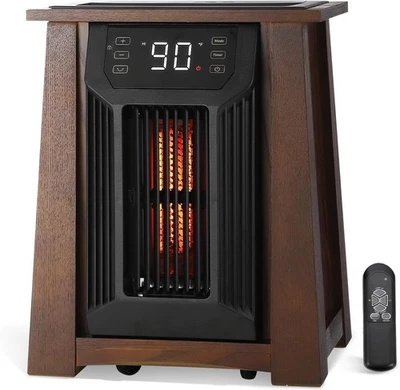 Infrared Quartz Space Heater with 8 Heating Elements 1500W Electric Room Heaters - Image 1 of 4