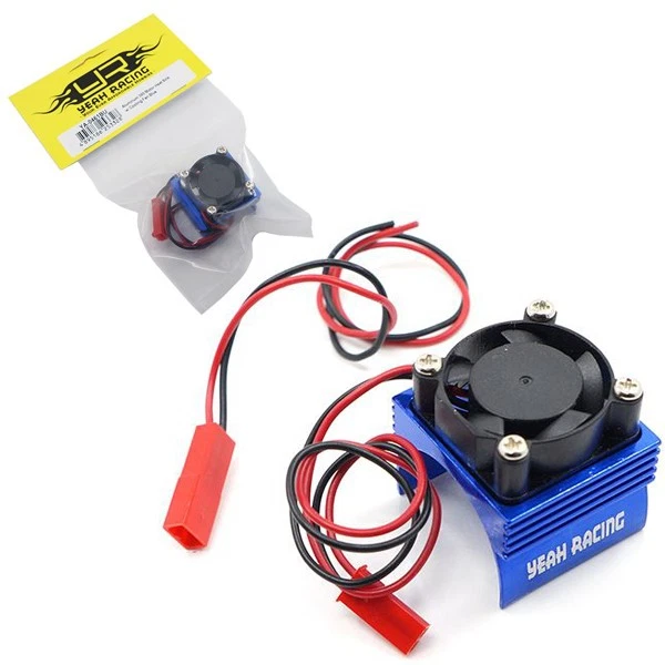 NEW Yeah Racing YA-0461BU Aluminum 380 Motor Heat Sink w/ Cooling Fan Blue - Image 1 of 1