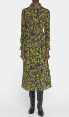 Vestido recto floral Jason Wu para mujer talla 12 manga larga algodón preppy diseñador $745 Foto 1 de 4