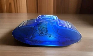 Jarrón grande de vidrio artístico Charlie Meaker azul azul azul mediados de siglo 11,5" X 5" - Imagen 1 de 13