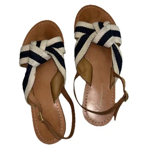Sandalias para mujer Anthropologie talla 9M marinero espalda honda cuero zapatos planos - Imagen 1 de 10