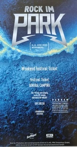 ROCK IM PARK 2025 - Weekend Festival Ticket / General Camping - Bild 1 von 1