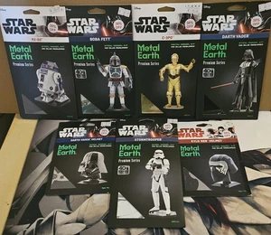 7 STAR WARS - METAL EARTH 3D Metal Modelo Kit Paquete ¡Nuevo! Serie Premium - Imagen 1 de 5