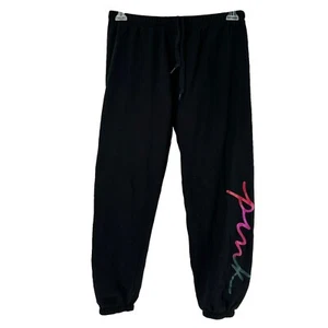 Pantaloni della tuta classici Victorias Secret rosa brillante arcobaleno jogger taglia M - Foto 1 di 6