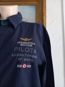 Aeronautica Militare blaues Langarmshirt Gr. L - Bild 1 von 14