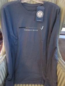 NWT LIFE IS GOOD MEN L/S CRUSHER TEE- GOLF CLUB..."HANDHELD DEVICE"..  (XXXL) - Picture 1 of 3