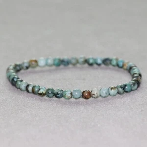 Pulsera de cuentas de turquesa africana natural pulsera de cristal de protección curativa - Imagen 1 de 2