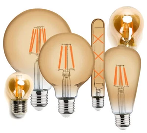 E27 LED Vintage Edison Lamp Filament Light Bulb Nostalgia Retro Bulbs Warm White - Picture 1 of 15