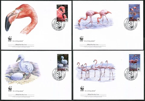 BAHAMAS - 2012 'CARIBEEAN FLAMINGO' Set of 4 First Day Covers [C4771] Cover