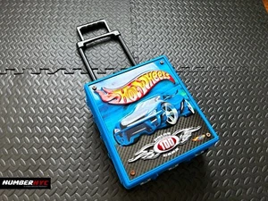 Vintage Hot Wheels Car Case BLUE Luggage Holds 100 Cars 2003 Mattel Tara #20375 - Picture 1 of 24