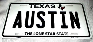 AUSTIN TEXAS Metal License Plate #4 - NEW - Picture 1 of 1