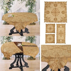 Sanskriti Hand Perlen 4 Set Creme Tischläufer Abdeckung Matte Netz Wohndeko Eiche - Bild 1 von 9