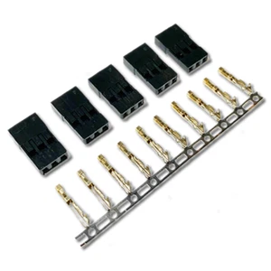 5 Stück Female Servo Stecker Vergoldet JST-SH JR Graupner kompatibel Crimp Pins - Bild 1 von 7