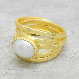 Brass 22k gold plated ring, gemstone ring,birthstone ring,  women Gifts jewelry