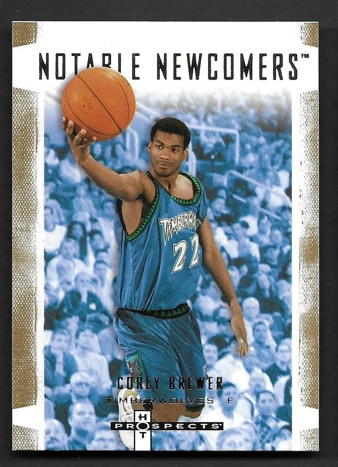 2007-08 Fleer Hot Prospects Notable Newcomers #4 Corey Brewer Timberwolves Foto 1 de 1