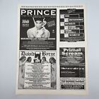 Prince Primal Scream David Byrne UK Concerts 1992 Print Ad 9.5"x12.5" nostalgia
