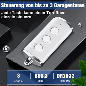 1pc for hormann bs-868MHz HSE4/HSE2/HS4/HS1-BS Garage door remotes control key - Picture 1 of 5