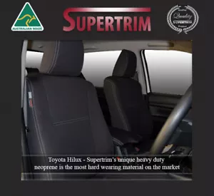 Premium Waterproof FB + MP Front & Rear AR Seat Covers Fit Toyota Hilux 2006-15 - Picture 1 of 12