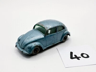 MOKO LESNEY MATCHBOX # 25B VW BEETLE VOLKSWAGEN 1200 BERLINA DIECAST AZUL 1960 Foto 1 de 4