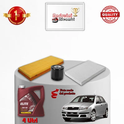 SENZA MARCA / GENERICO KIT TAGLIANDO FILTRI E OLIO SKODA FABIA 1.4 16V 55KW 75CV 2001 ->