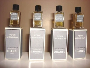POUR MONSIEUR CHANEL  EDT 4 ML, MINI'S BLOW OUT SALE PRICE FOR PACK OF 4 PIECES - Picture 1 of 1