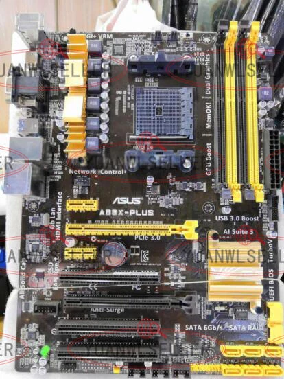 ONE Used ASUS AMD A88X Motherboard A88X-PLUS Socket FM2+ DDR3 SATA USB 3.0 - Image 1 of 1