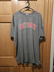 Vintage NBA Detroit Pistons Basketball Gray Nike Ben Wallace T-Shirt Size 2XL - Picture 1 of 4
