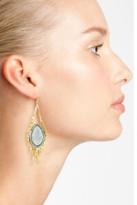 NEW Alexis Bittar Gold 'Elements - Maldivian' Feathered Drop Earrings.