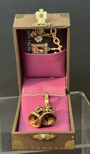 Jay Strongwater Enamel & Swarovski Crystals Charm Clip Jingle Bell - Picture 1 of 4