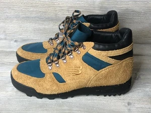 New Balance Rainier Tan Beige Teal Hiking Shoes Boots Vibram Soles Mens Sz 10 D - Picture 1 of 7