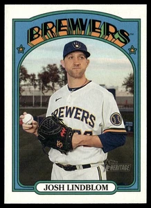 2021 Topps Heritage Josh Lindblom Milwaukee Brewers #289 - Picture 1 of 2