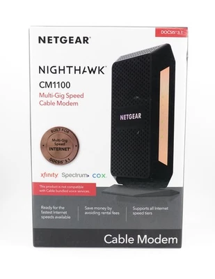Netgear Nighthawk CM1100 Multi-Gig Speed Cable Modem DOCSIS 3.1 - Image 1 of 4