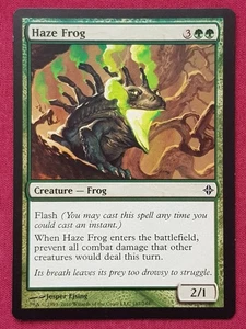 Magic The Gathering RISE OF THE ELDRAZI HAZE FROG green card MTG - Picture 1 of 2