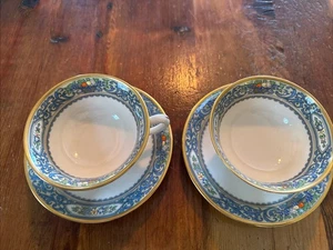 2er Set Lenox Autumn Kaffee Tee Tasse & Untertasse Sets mit Fuß - Bild 1 von 3