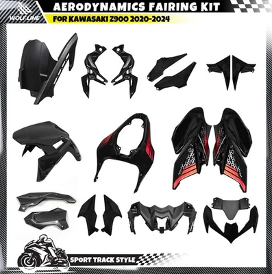 Bodywork Fairing Kits For Kawasaki Z900 SE 2020-2024 ABS Plastic Black Red Foto 1 de 4