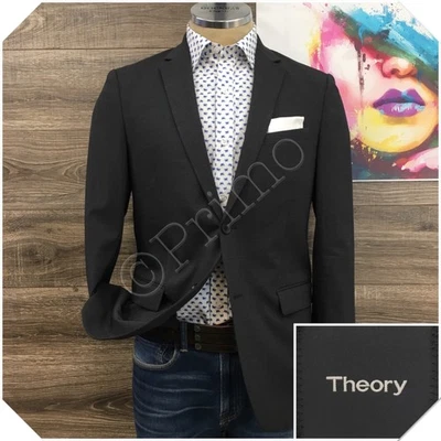 THEORY Hombres Blazer Abrigo Deportivo Chaqueta Informal Talla 40R Moderno Gris Traje de Lana Foto 1 de 4