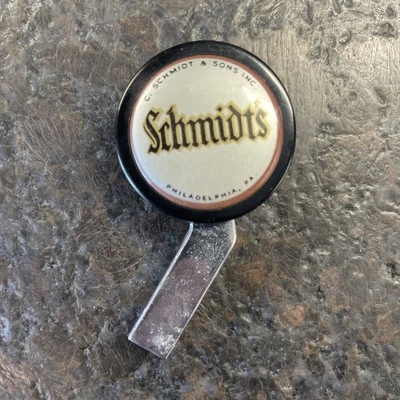Vintage Schmidt's Sidewinder Kooler Keg Tap Handle Knob Ball Sign Beer  - Image 1 of 4