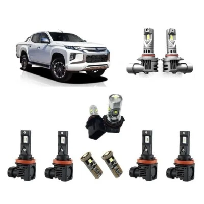 For Mitsubishi Triton MR 2018-2022 Hi Low Fog DRL Lights 6500K Conversion Kit - image 1 of 4