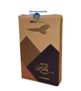 Biblia Con Cierre Águila Isaias 40:31 RV1960 Manual Letra 12 Puntos Cafe Indice  - Picture 1 of 5
