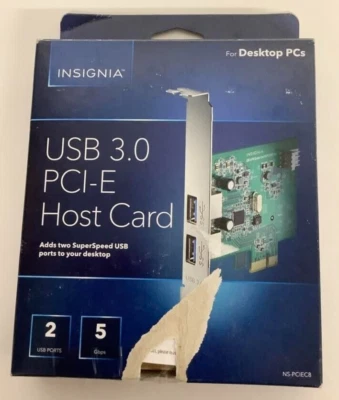 NEW Insignia NS-PCIEC8 2-Port SuperSpeed USB 3.0 PCI Express Silver Host Card - Image 1 of 2