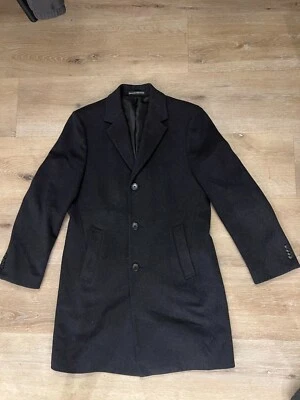 Used Men's Kenneth Cole Reaction Overcoat Long Jacket Blazer Slim Medium - Image 1 of 2