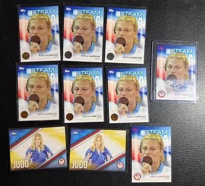 2016 Kayla Harrison RC Auto Topps Olympics Lot x10 Gold Silver Bronze Team USA - Image 1 of 2