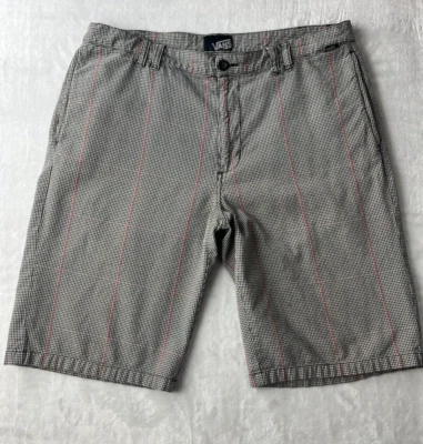 Pantalón Corto VANS Off The Wall Para Hombre 32 Negro Frontal Plano Solapa Bolsillo Informal Preppy Foto 1 de 4