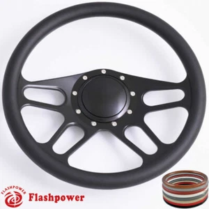 14'' Billet Steering Wheels Half Wrap GM Fury Belvedere GTO with Horn Button - Foto 1 di 10