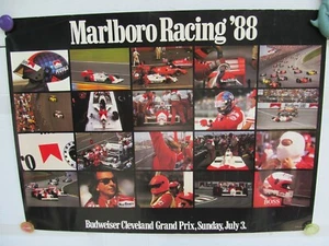 MARLBORO RACING '88 "BUDWEISER CLEVELAND GRAND PRIX" POSTER SUNDAY, JULY 3RD - Picture 1 of 4