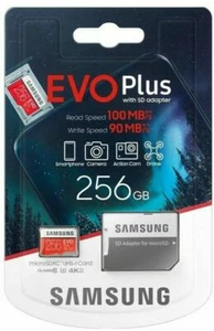 Samsung Evo Plus 256GB Micro SD Card SDXC UHS-I 100MB/s U3 4K Mobile Phone TF - Photo 1 sur 3